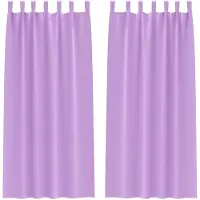 vidaXL Rideaux occultants avec anneaux 2 pcs lilas 225 x 140 cm