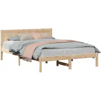 vidaXL Cadre de lit Marron 160 x 200 cm pin massif