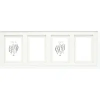 Deknudt Frames Deknudt S65KK1 : Cadre de galerie blanc avec double passe-partout, pour 4 photos de 10x15 cm