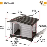 Ferplast 8010690109329 73x59x53 Cm Dog House Marron