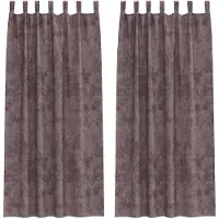 vidaXL Rideaux en velours avec tringles 2 pièces Marron 225 x 140 cm Velours