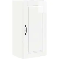 vidaXL Armoire murale PORTO, blanc brillant, 40 x 31 x 80 cm, aggloméré