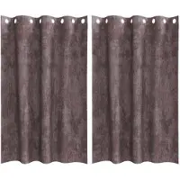 vidaXL Rideaux en velours avec tringles 2 pièces Marron 175 x 140 cm Velours