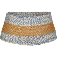 House of Seasons Couverture de Sapin de Noël - H26 x Ø58 cm - Herbe de mer - Bleu