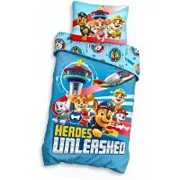 BrandMac Paw Patrol Bettbezug happy Blau 140 x 200 cm - 70 x 90 cm - Baumwolle
