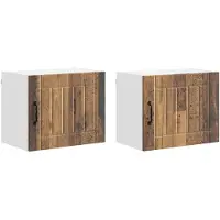 vidaXL Armoire murale LUCCA, lot de 2, bois vieilli, 50 x 31 x 40 cm, aggloméré
