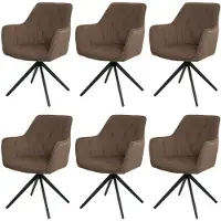 Mendler Chaise de salle à manger -L80 (lot de 6)