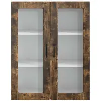 vidaXL Façade de lave-vaisselle Kalmar, chêne fumé, 80 x 31 x 100 cm