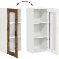 vidaXL Façade de lave-vaisselle Kalmar, bois vieilli, 40 x 31 x 100 cm