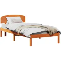 vidaXL Cadre de lit brun cireux 90 x 200 cm Pin massif