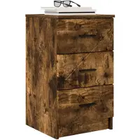 vidaXL Cabinet de chevet Chêne fumé 38 x 38 x 66 cm Bois d'ingénierie