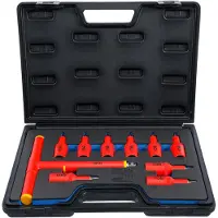 Bgs Jeu de douilles à embout VDE Entraînement Carré intérieur 12,5 mm (1/2") Profil en T (pour Torx) T20 - T55 10pcs - 7131