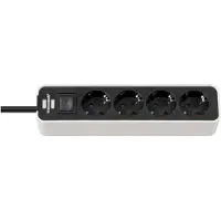 Brennenstuhl 1153240020 Prise multiple Ecolor, 4x, blanc/noir