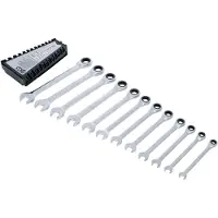 Bgs Jeu de clés mixtes à cliquet 8 - 19 mm 12 pièces (10 mm, 11 mm, 12 mm, 13 mm, 14 mm, 15 mm, 16 mm, 17 mm, 18 mm, 19 mm, 8 mm, 9 mm)