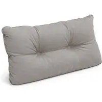 Beautissu Lounge Coussin Coussin de dossier d'extérieur Flair LK, 50 x 40 x 12 cm, gris