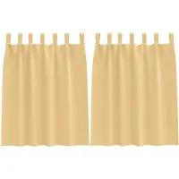 vidaXL Rideaux occultants avec anneaux 2 pcs Beige 140 x 140 cm
