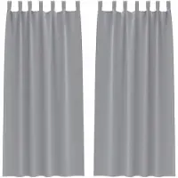 vidaXL Rideaux occultants avec anneaux 2 pcs gris clair 260 x 140 cm
