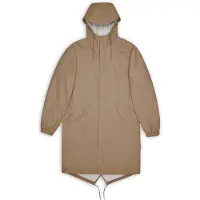 Rains - Veste longue imperméable et coupe-vent - Fishtail Parka W3 Beige - Taille M