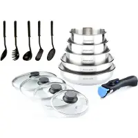 Arthur Martin Batterie de cuisine Inox 15 Pcs 5535