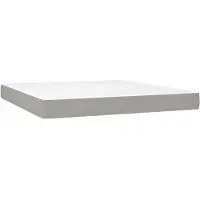 vidaXL Matelas à ressorts ensachés gris clair 160x200x20 cm Tissu