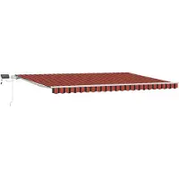 vidaXL Store coulissant orange et marron 500 x 300 cm