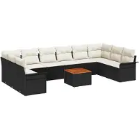 vidaXL , 11 pièces, couleur noire