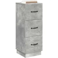 vidaXL Armoire à tiroirs Gris béton 33 x 34,5 x 87 cm