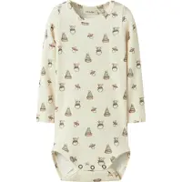 Lil´ Atelier Barboteuse / body 'NBNGavo' crème / marron / gris