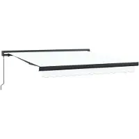 vidaXL Store rétractable Blanc 350 x 250 cm Tissu et métal