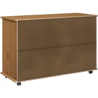 vidaXL Cabinet roulant avec roue Marron miel 100 x 39 x 65,5 cm
