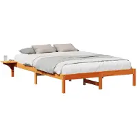 vidaXL Cadre de lit brun cireux 150 x 200 cm Pin massif