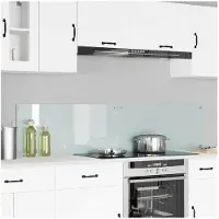 vidaXL Dos de cuisine 2 pcs Blanc 90 x 40 cm Verre trempé