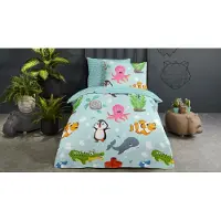 Bonjour les enfants Housse de couette pour enfants Seaworld 140x200/220 cm