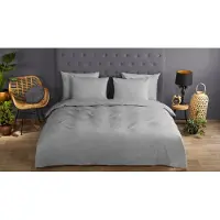Good Morning Housse de couette Uni 240x200/220 cm Gris clair