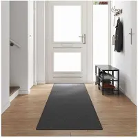 vidaXL Tapis de sol gris foncé 80 x 500 cm 100% polypropylène