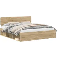 vidaXL Cadre de lit Sonoma 180 x 200 cm Pin massif