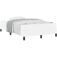 vidaXL Cadre de lit avec matelas blanc pur 120 x 190 cm Tissu