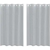 vidaXL Rideau en Voile 2 pcs Gris foncé 175 x 140 cm Polyester
