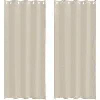 vidaXL Rideau en Voile 2 pcs Couleur sable 245 x 140 cm Polyester