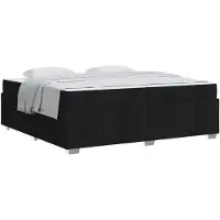 vidaXL Cadre de lit avec matelas noir 200 x 200 cm Tissu