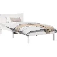 vidaXL Cadre de lit blanc 80 x 200 cm pin massif