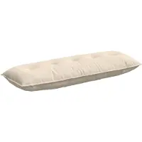 vidaXL Coussin De Dos Beige 140 X 50 Cm Tissu En Microfibre