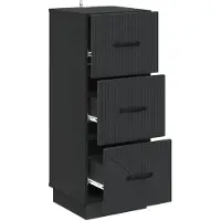 vidaXL Armoire à tiroirs Noir 33 x 34,5 x 87 cm Bois d'ingénierie