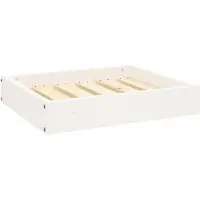 vidaXL Lit pour chien blanc 51,5x44x9 cm pin massif