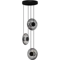 Lyora Suspension unique Ballet Noir 3 lumières rond