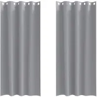 vidaXL Rideaux occultants avec anneaux 2 pcs gris clair 260 x 140 cm