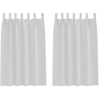 vidaXL Rideaux occultants à œillets, 2 pièces, gris clair, polyester