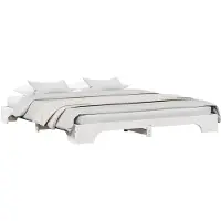 vidaXL Cadre de lit blanc 180 x 200 cm Pin massif
