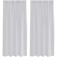 vidaXL Rideau en Voile 2 pcs Gris clair 175 x 140 cm Polyester