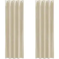 vidaXL Rideaux occultants 2 pcs Crème 140 x 245 cm Velours